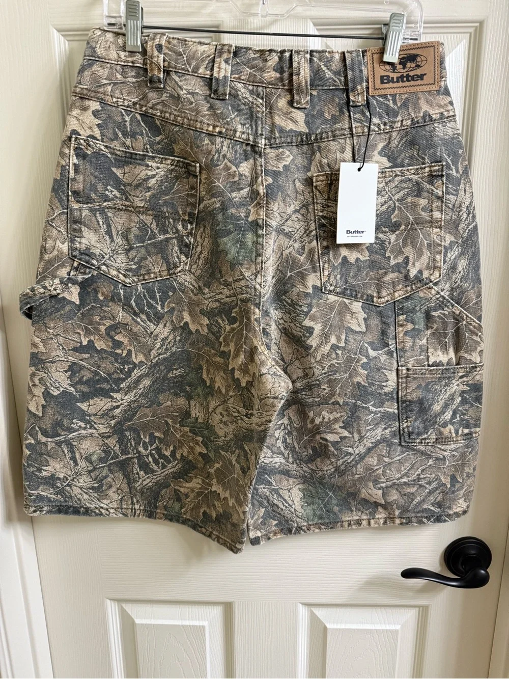 Butter Men's Camo Cargo Shorts - Brown, Green